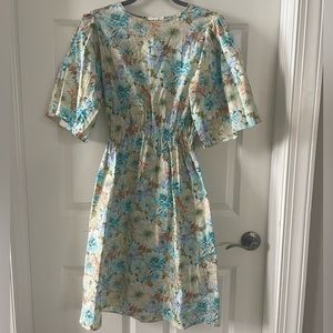 Short sleeve Floral 100% cotton dress